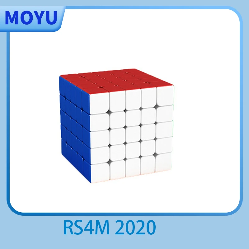 Moyu RS4M 2020 4X4 Cubo mágico magnético de velocidad sin pegatinas juguetes profesionales RS4 M 4X4X4 Cubo mágico rompecabezas