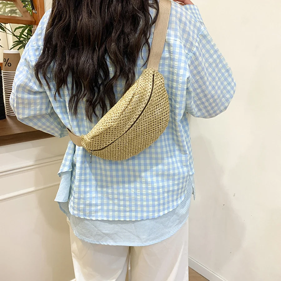 

Летняя соломенная поясная сумка Нагрудная сумка Поясная сумка Сумка через плечо Сумка на ремне Дорожная сумка из искусственной соломы Поясная сумка Кошельки Пляжная сумка