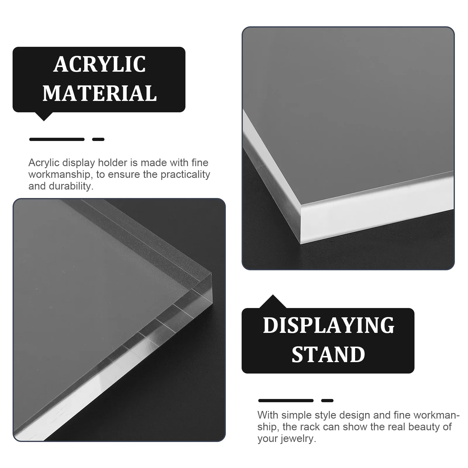 

Acrylic Display Base Souvenir Accessories Cosmetics Cube Shelf Square Rack Table Dressing