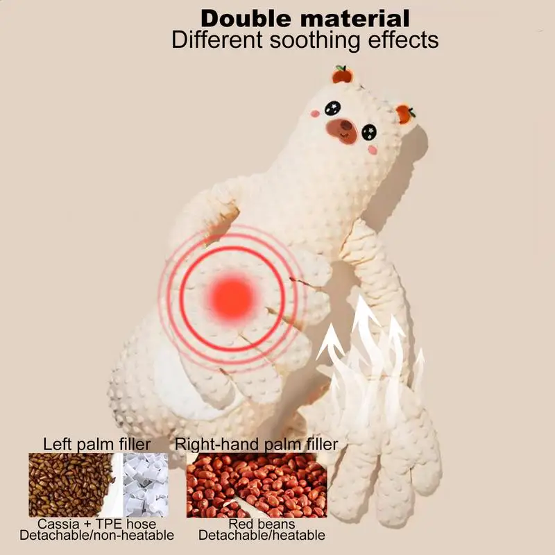 Bebê acariciando brinquedo de dormir urso ajuda ao sono ajustável padrão do bebê bonito dos desenhos animados chupeta feijão vermelho enchimento para anti-esvazamento