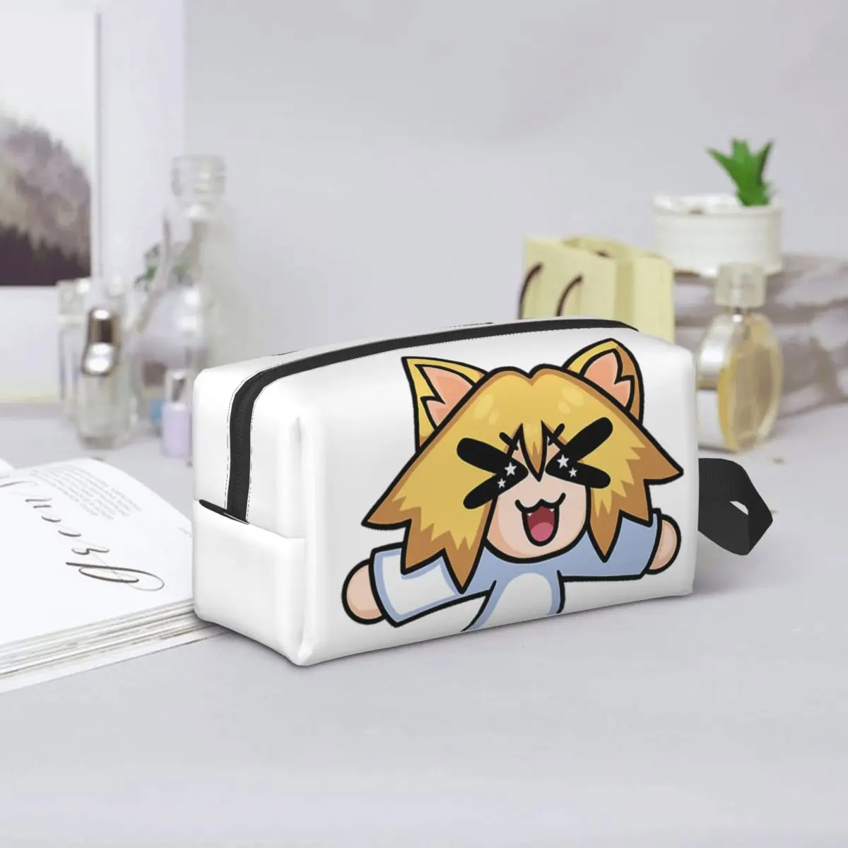 

Neco-Arc YELLING Makeup Bag Cosmetic Organizer Storage Dopp Kit Toiletry Cosmetic Bag for Women Beauty Travel Pencil Case