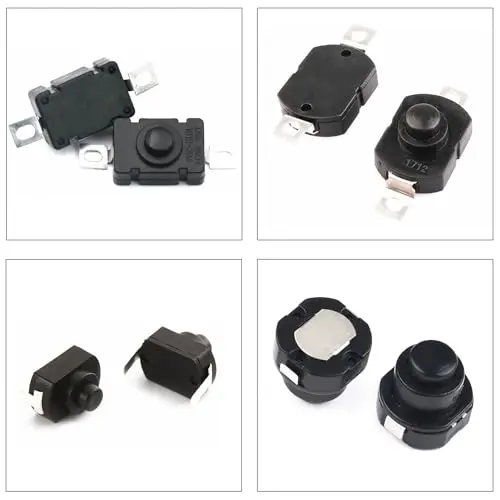 Latching Push Button Switch Assorted Kit Self-Lock Micro Mini Bent & Flat 2Pin 3Pin 4Pin On Off Switch for Torch SMD