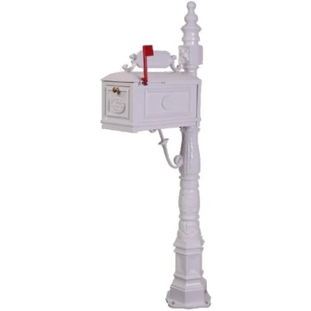 

Decorative Residential Curbside Cast Aluminum Mailbox White