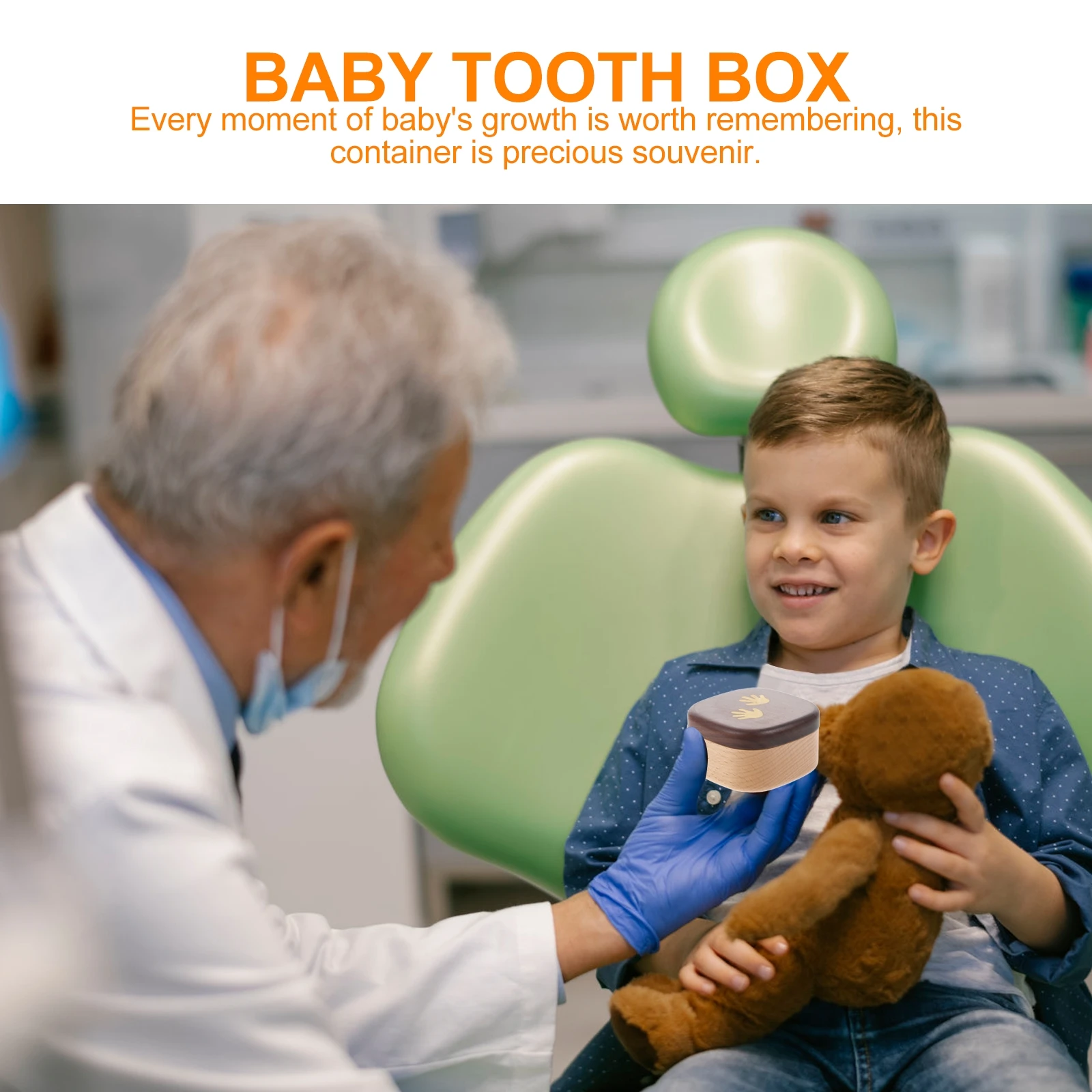 

Baby Teeth Keepsake Box For Kids Tooth Fairy Memory Storage Toddler Trinket Container Deciduous Tooth Holder Gift