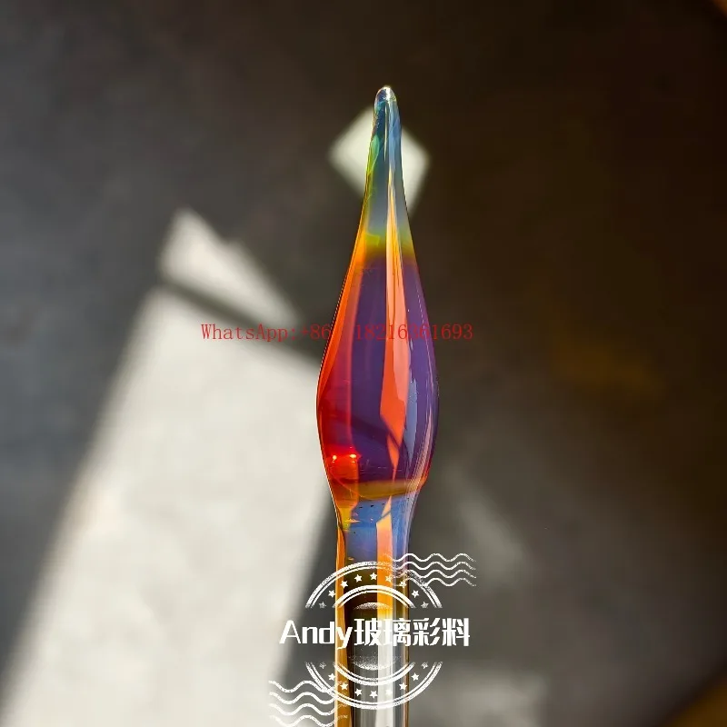B02 Ultra-light Amber Color-changing Rod, Colored High Borosilicate Glazed Hard Material