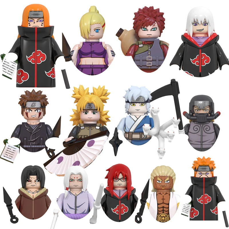 Anime Bricks For Gifts Temari Building Blocks Sasuke Toys Mini Action Figures Minifigures Collection DIY Educational