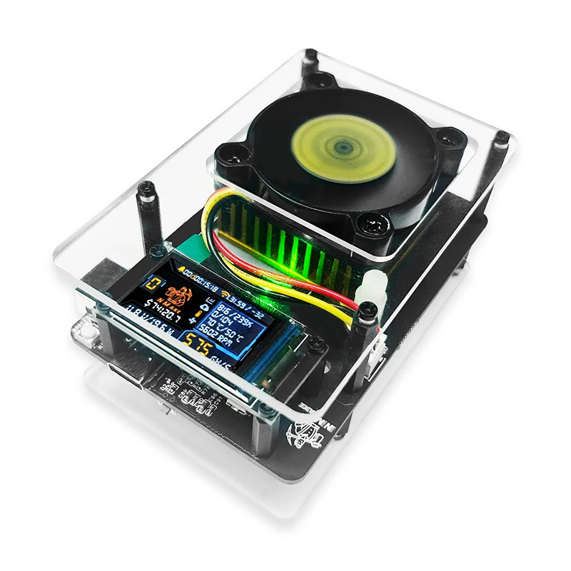 NMAxe NMMiner optimised Bitaxe ultra BM1366 ASIC Solo Lottery Miner 500GH/s Open Source Silent Home Use with Full Color Display