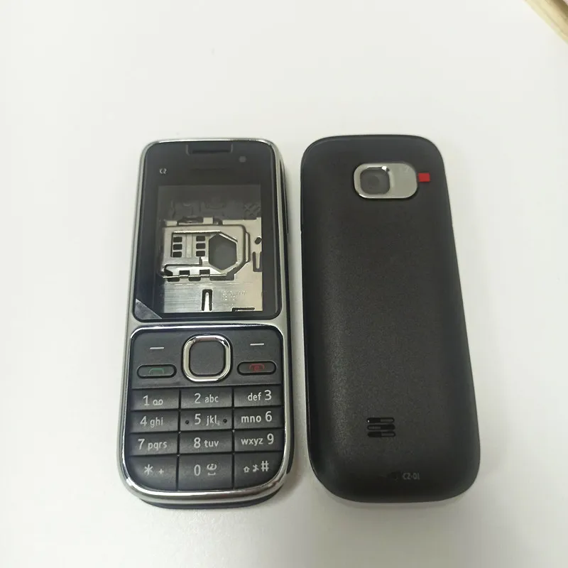 for Nokia C2-01  New Full Housing Case Cover Battery Cover Housing Case with English Keyboard