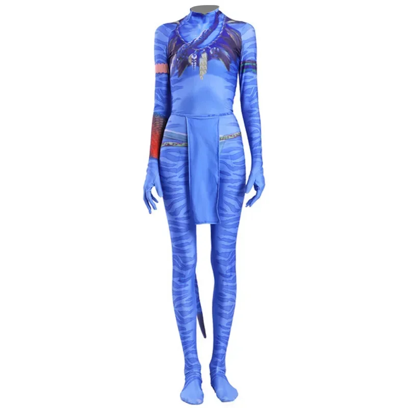 Avatar 2 Cosplay Costume Movie Jake Sully Neytiri Bodysuit Suit Zentai Jumpsuits Halloween Party Costume For Women Men Girls K J