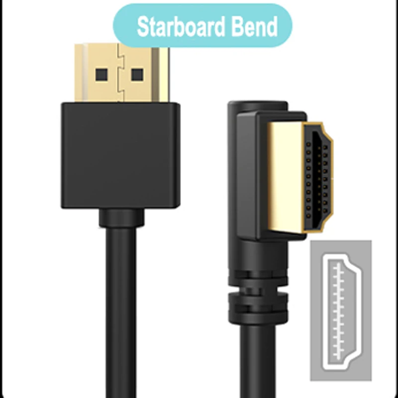 90-Grad-HDMI 2.0-Kabel – Graphen, verbessert für platzsparende Installationen | 4K-, 3D- und Aux-Kabel mit hoher Bildwiederholfrequenz, HDMI-Kabel – Detail 5