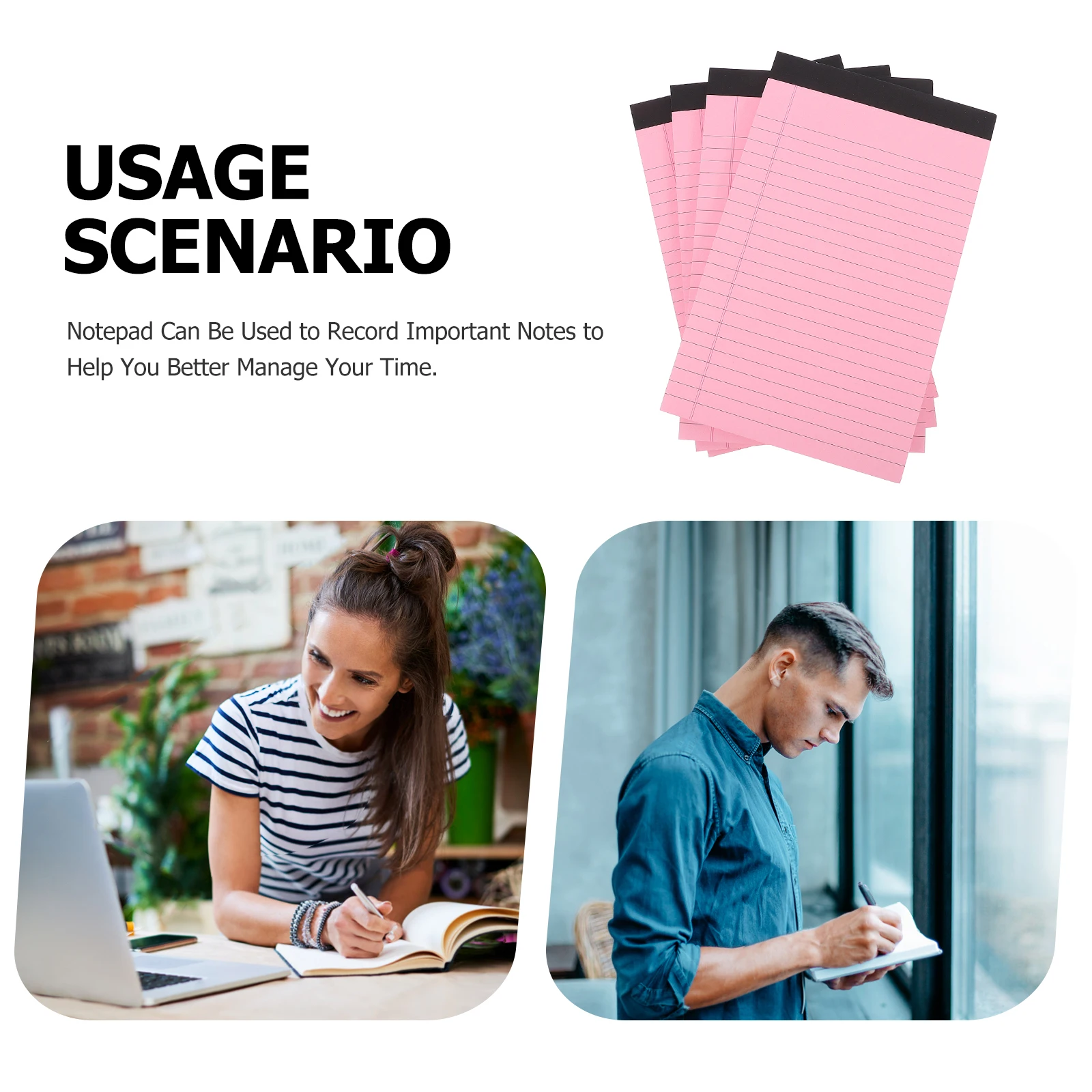 

4Pcs Portable Legal Pad Memo Notepad Pocket Notebook Lightweight Organizing Supplies