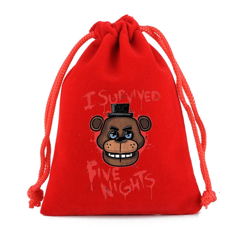 Fnafs حزمة جيب سعة كبيرة حقيبة يد محمولة بنين بنات موضة أنيمي حقيبة كتف لطيف الكرتون حقيبة التخزين هدية عيد ميلاد