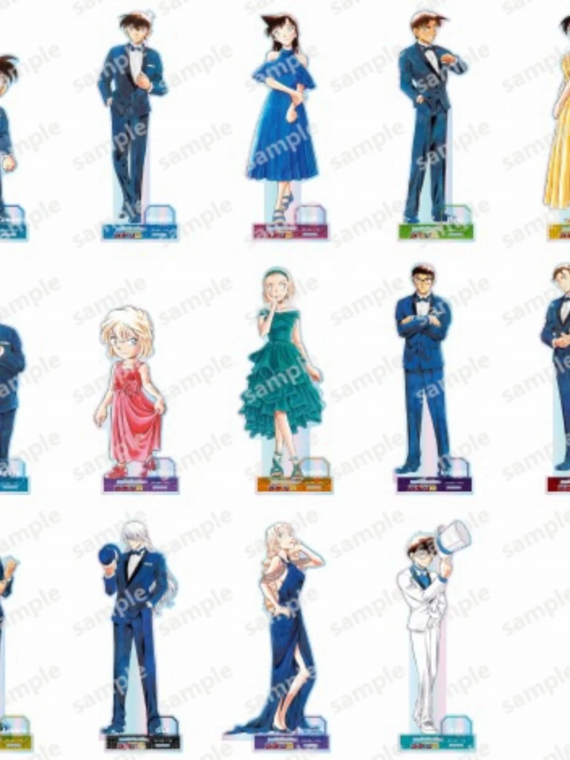 Anime【 30 aniversario Exhibición del Detective Conan Cosplay, modelo de soporte acrílico, placa, decoración de escritorio, señal de pie, utilería, regalos para niña