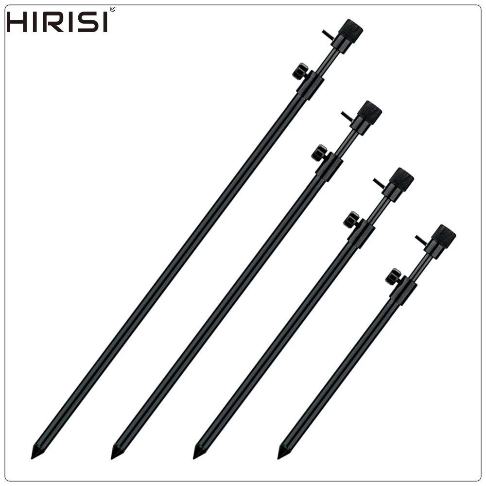 Hirisi 2-teiliges Karpfenangel-Bank-Set aus Aluminium, 4 Größen, verstellbare Rutenkapsel mit konischer Spitze für Bissanzeiger und Buzz Bars – Detail 1