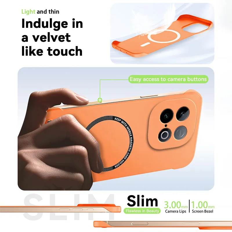 Funda magnética delgada para VIVO iQOO Z10 Turbo Pro Plus, funda de teléfono sin marco, mate, antiarañazos, dura, para PC, armadura sin bordes a prueba de golpes