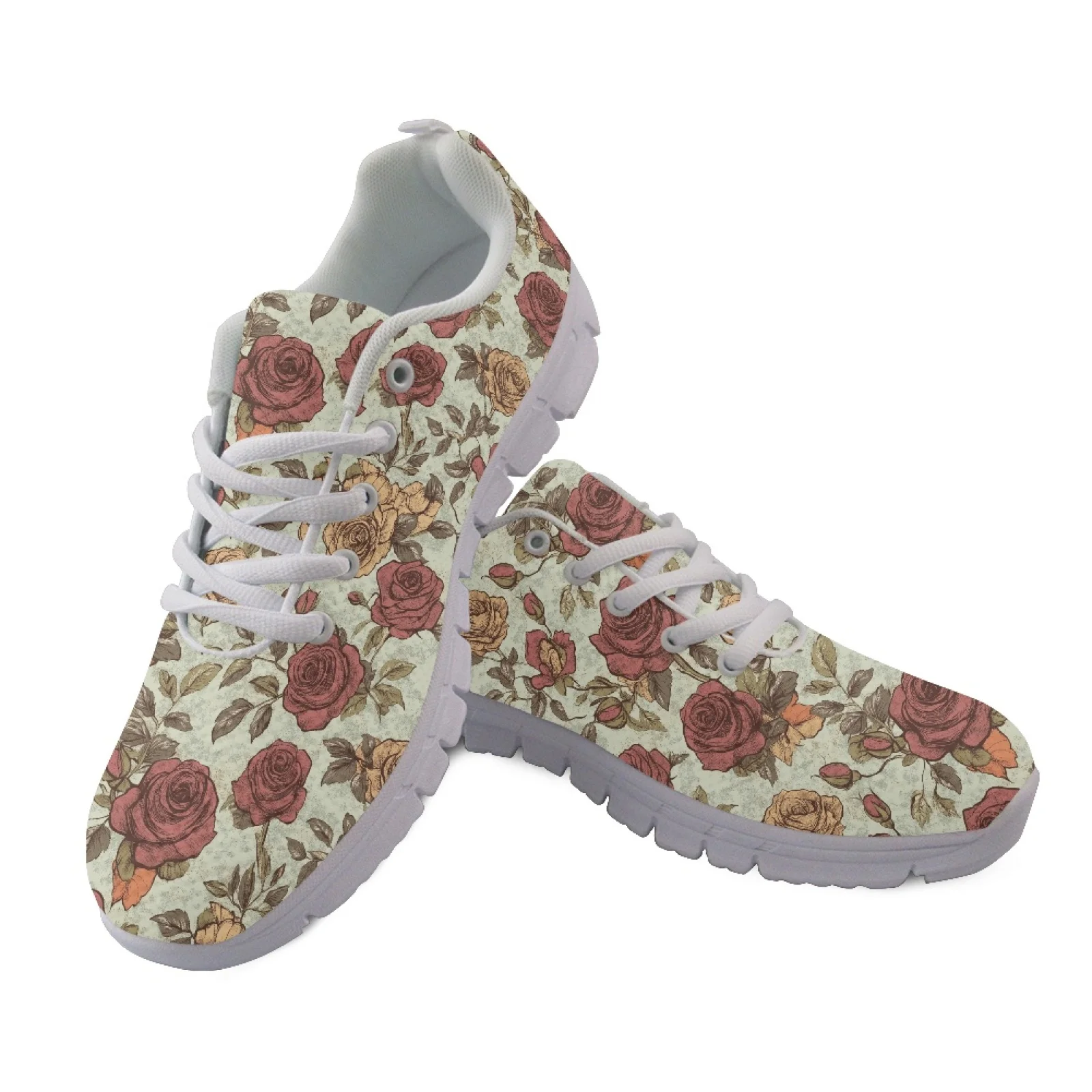 Coloranimal Purple Rose New Trend Fitness Shoes Mens Athletic Trainers Breathable Tennis Shoe for Women