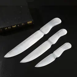 Big Size Polish Selenite Crystals Gemstone Knife Meditation Reiki Healing Mental Clarity Remove Negative Energy As Gift