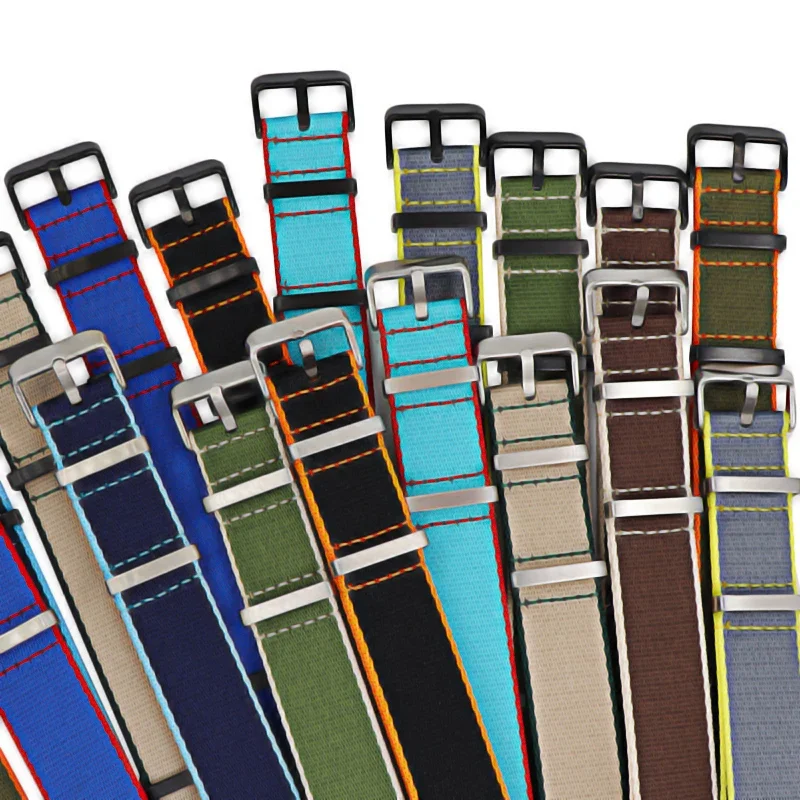 Nylon Watch Band 20mm 22mm Comfortable Watch Straps Loop Military Washable Blet for Men Watchbands 2035