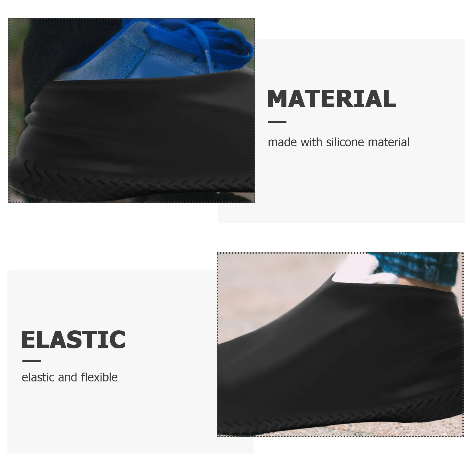 

Boots Shoe Covers Anti Slip Waterproof Overshoes Protectors for Adult Rainy Day Silicone Elastic Food Servers Cooks