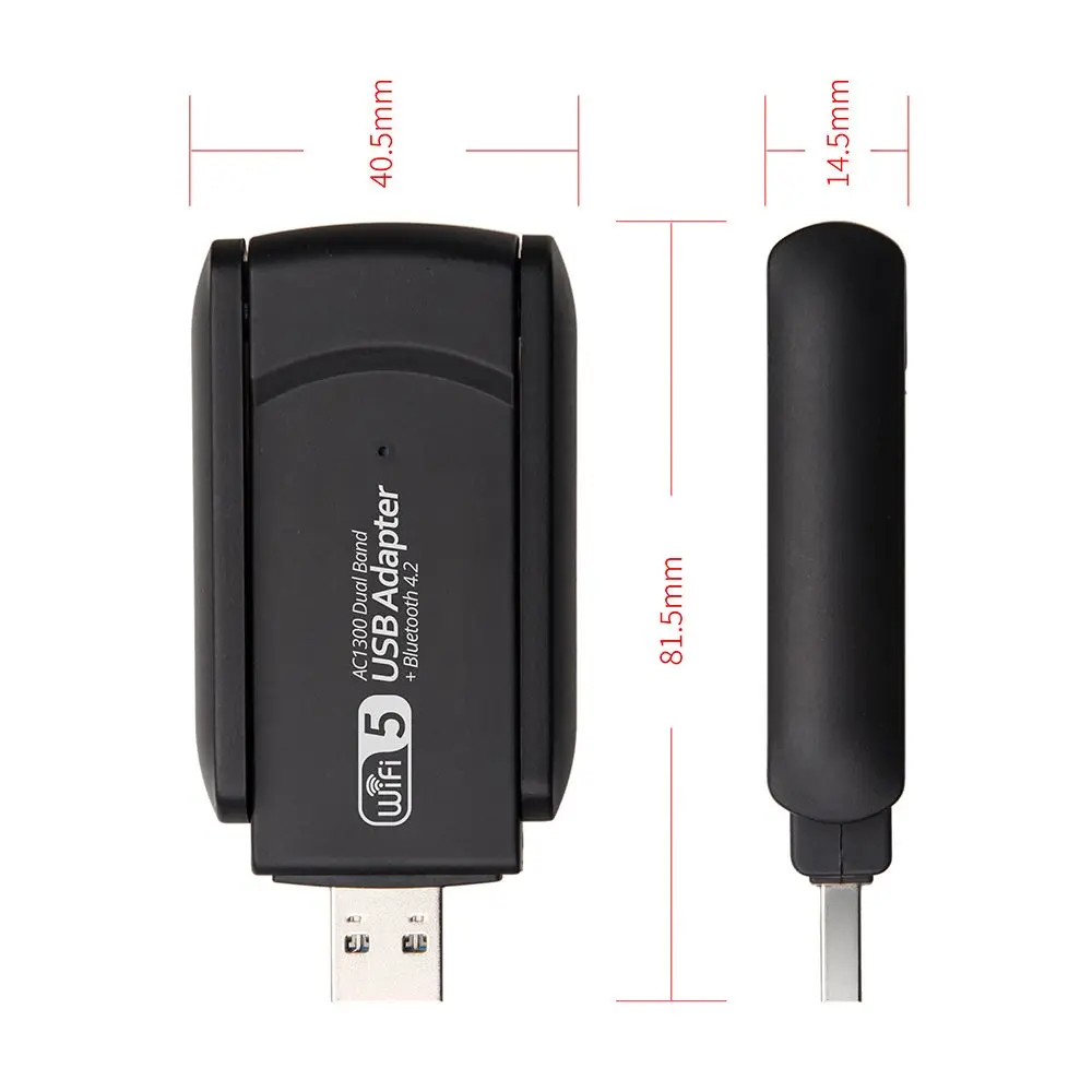 Adapter USB WiFi kompatybilny z Bluetooth 5G/2.4G Wi-Fi 5. Antena do komputera stacjonarnego Laptop Windows Bezprzewodowa karta sieciowa