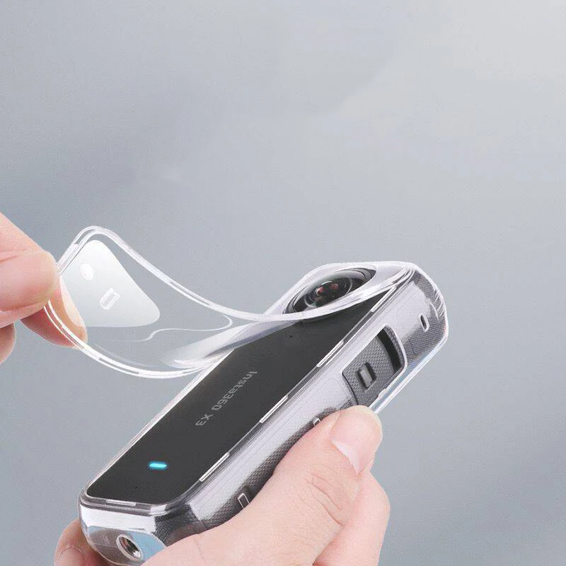 insta360 one X3 Accessories Silicone Case Housing TPU Soft Shell Transparent Protector Lens cap Cover For Insta360 Vision Camera