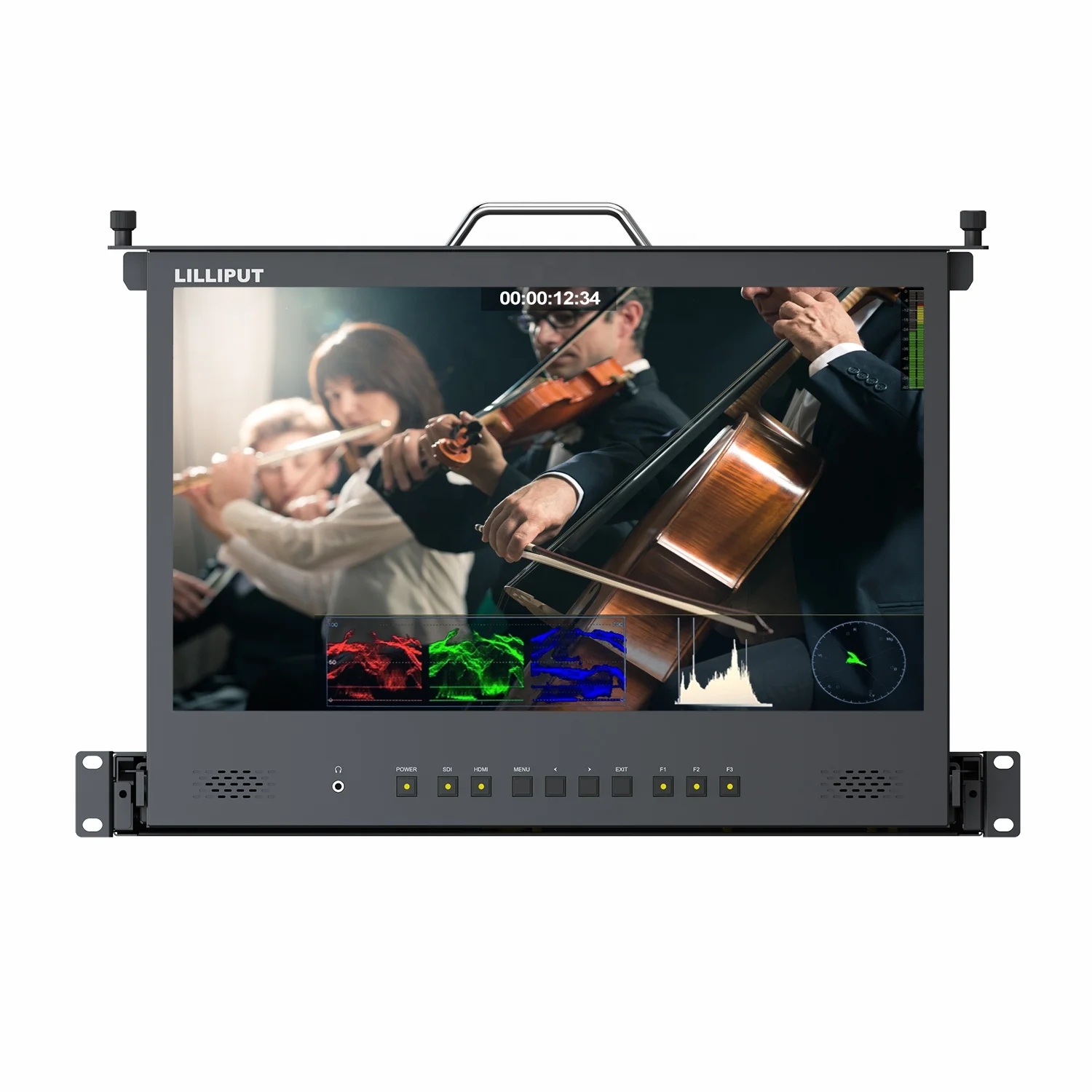 For  17.3 Inch 1RU Rack Mount Monitor IPS 3G-SDI 4K for HDMI Interface LAN Full HD Resolution Waveform Function for