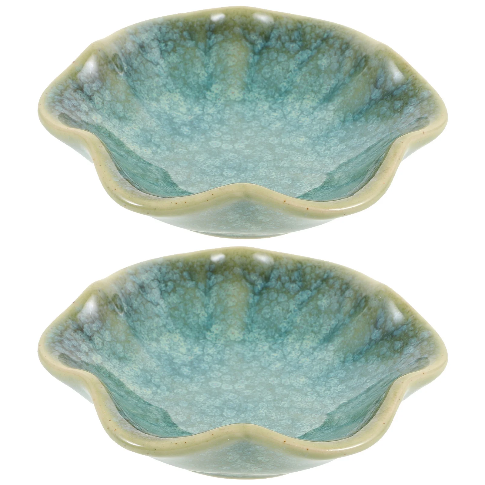 

2Pcs Elegant Ceramic Jewelry Tray Lotus Design Small Accessories Organizer Ring Earrings Holder Dish Jewelry Holder Dish