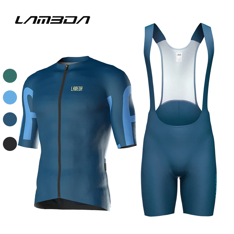 Lameda Short Sleeved Set For Summer Men Cycling Shorts Breathable Cycling Jersey Quick Drying Cycling Shorts