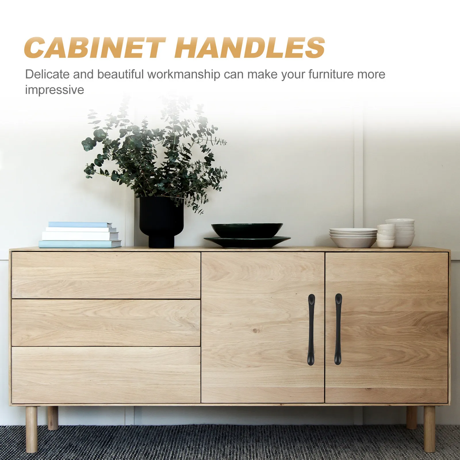 5Pcs Aluminum Alloy Cabinet Door Handle Straight Line Design Multi-Layer Oxidation Anti-Rust Drawer Pull Furniture Accessory