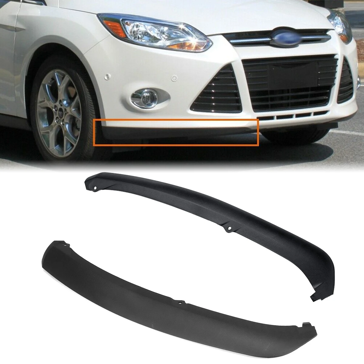 Front Bumper Splitters Side Lower Valance Lip Body Accessories For Ford For Focus 2012-2014 FO1095244C CP9Z17626B BM5117627AB