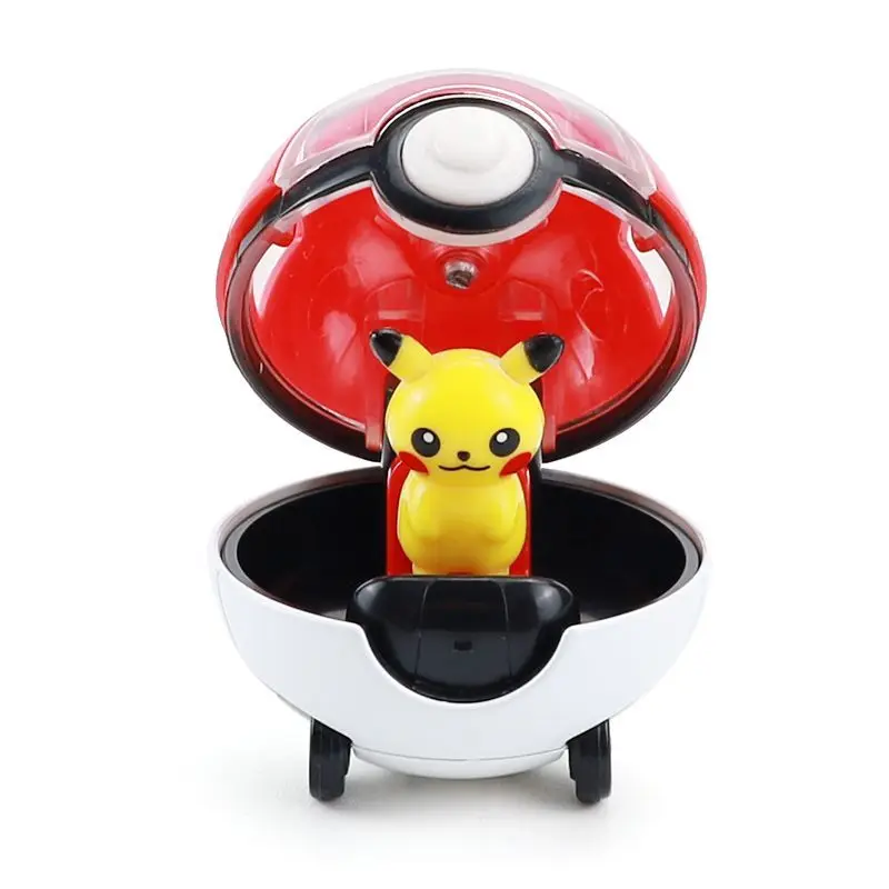 TAKARA TOMY Pokemon Pikachu R10 modelo de coche de juguete fundido a presión regalo adornos de escritorio coleccionables, regalos de Navidad para niños