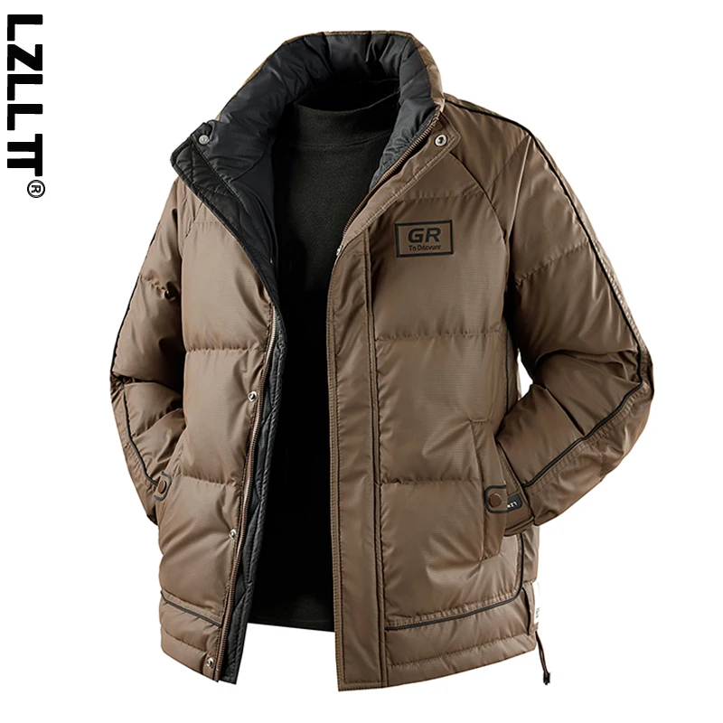 Winter Men Windproof Casual Duck Down Jackets Man Puffer Padding Outdoor Jacket Parkas Male Streetwear Loose Jackets Windbreaker