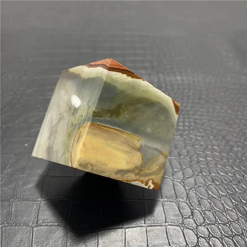 660g High quality druzy ocean Jasper cube freeform healing stones colorful ocean jasper crystals cube folk crafts