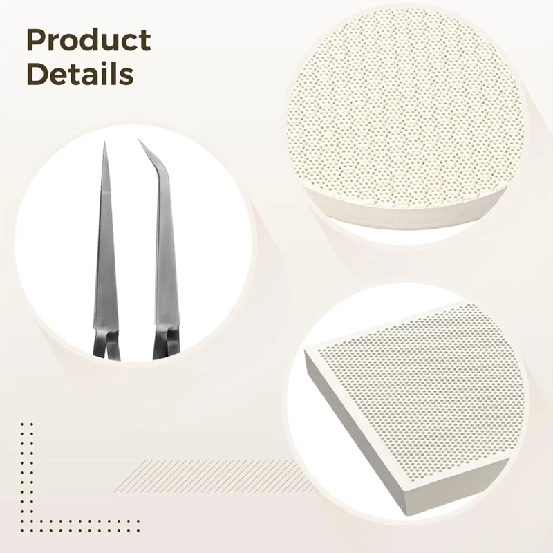 AT02-2 Pieces Welding Block Honeycomb  Plate Block Insulation Brick For Jewelry Welding, Forging