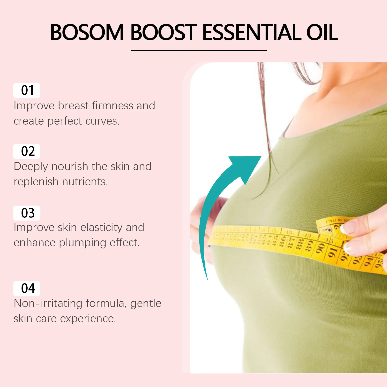 Natural Herbal Breast Massage Essential Oil Firming Lifting Anti Sagging Chest Plump Care Oil For Women Body Spa Moisturizing - view 3