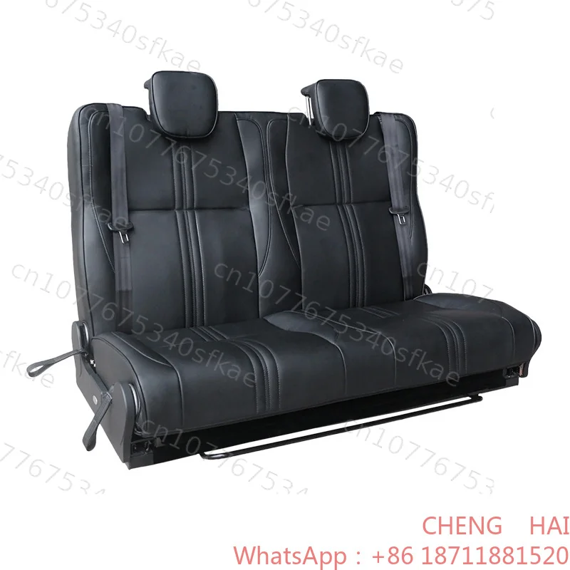 Customized CHENG HAI Autoliuma Bifold Foldable Bench Seat with ISOFIX Swivel Mechanism Seat Belts-for RV Interior Accessories