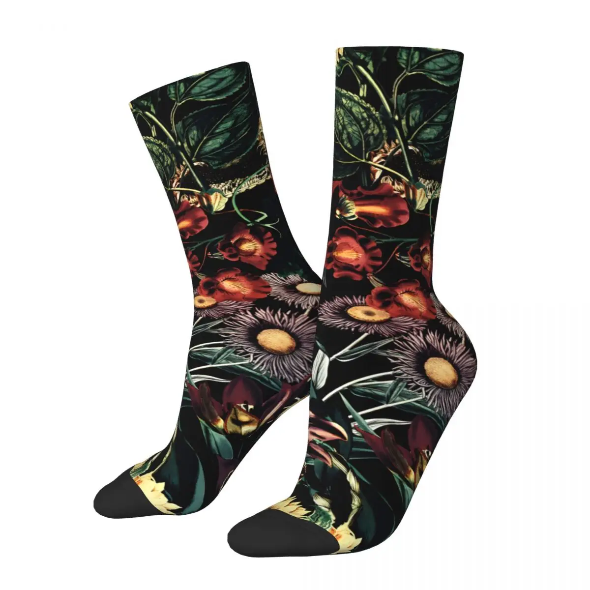 NIGHT GARDEN XXVI Men's Socks Vintage Harajuku Street Style Novelty Casual Crew Sock