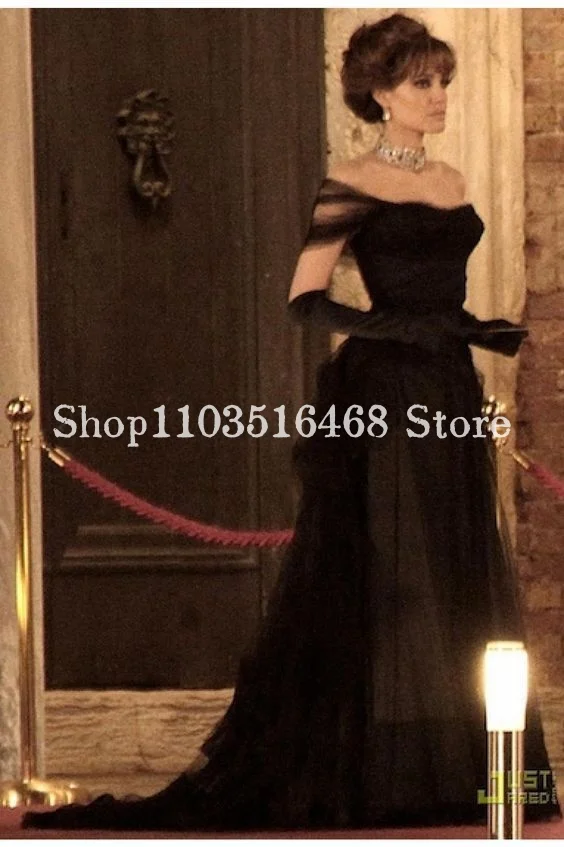 Vintage Victorian Evening Dress One-Shoulder Black Corset Medieval Princess Evening Dress Vestidos De Fiesta Elegantes