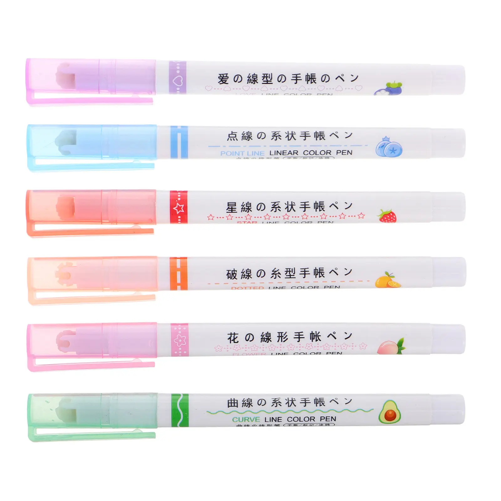 6Pcs Highlighter Pen Multicolor Fluorescent Chisel Tip Markers Pastel Soft Tip for Notes Studying Journals School Supplies
