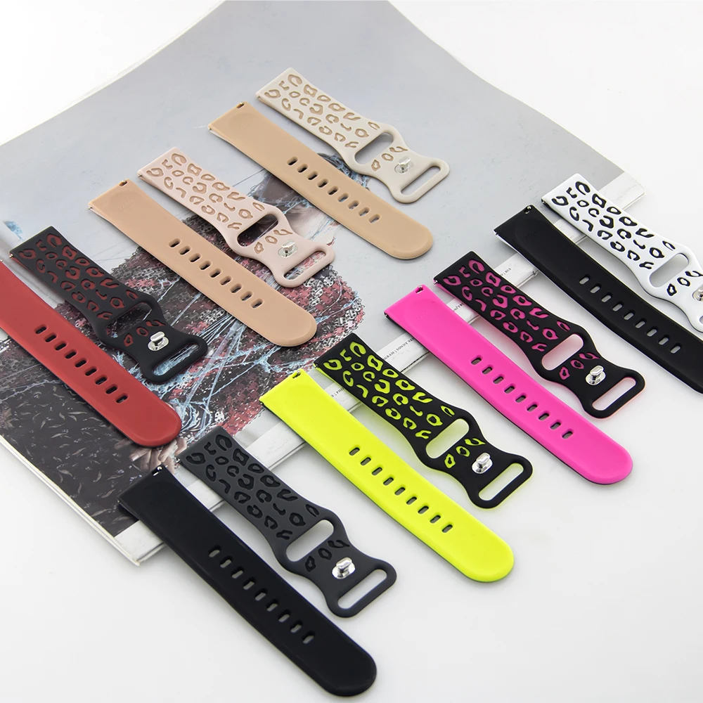 Универсальный силиконовый ремешок для часов 18 мм, 20 мм, 22 мм для Coros, Huawei, Amazfit, Xiaomi, Samsung, быстросъемный моющийся ремешок для умных часов