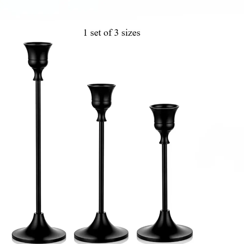 1/3pcs Vintage Elegant Tabletop Candle Holders Metal and Aluminum Home and Hotel Decoration Candlestick Holder