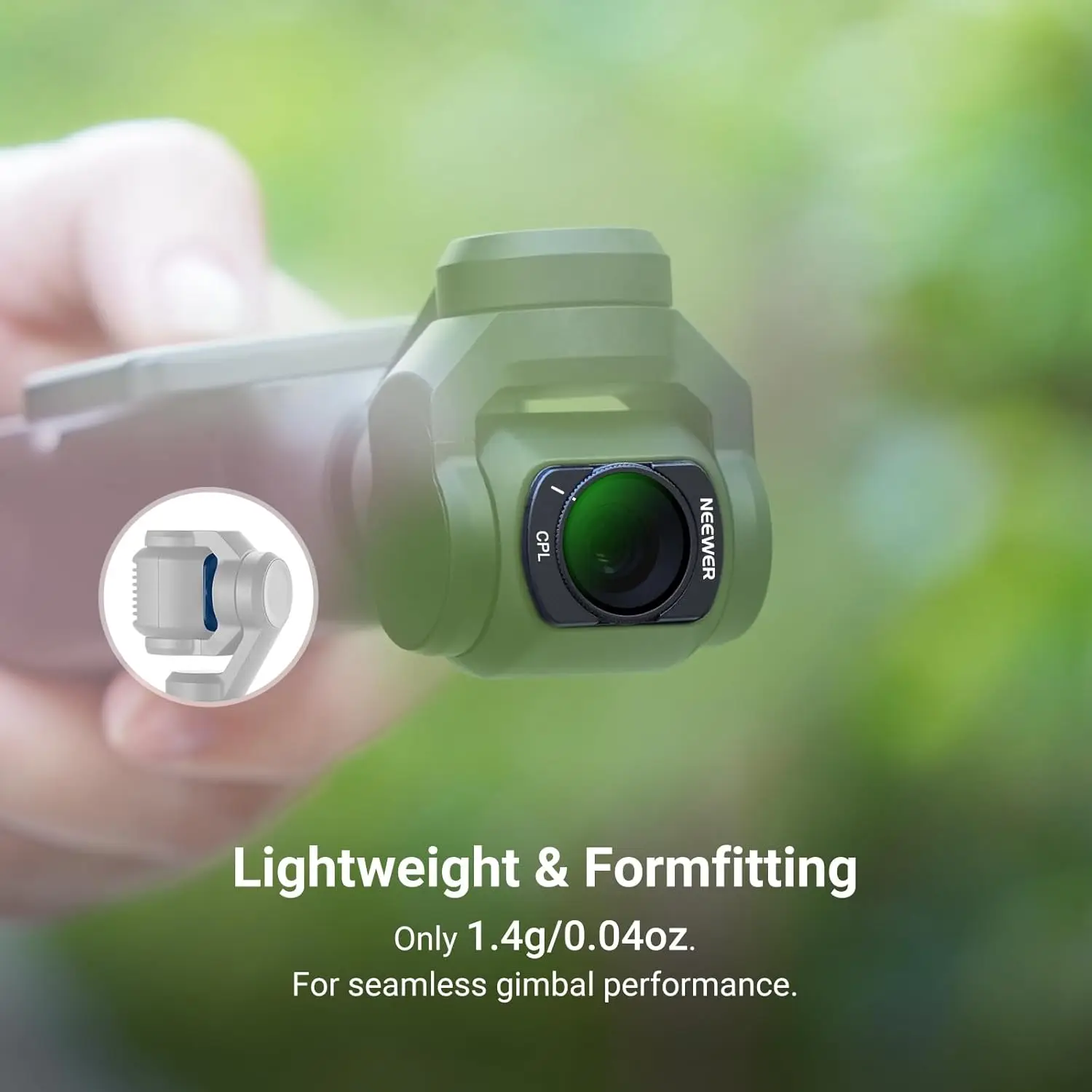 Zestaw filtrów NEEWER ND i CPL do DJI Osmo Pocket 4 i 3, magnetyczne filtry neutralne, polaryzacyjne i ochronne do kamer sportowych. — zdjęcie produktu 6