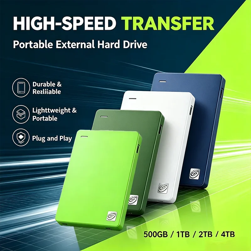 2026 New Portable External Hard Drive 2.5 Inch USB3.0 High Speed 500GB 1TB Extended Storage Disk For Laptop Desktop PC