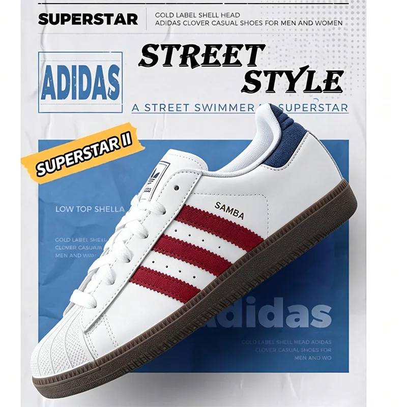 Zapatillas Adidas Samba OG unisex, transpirables, antideslizantes, ligeras, para caminar a diario, moda urbana, zapatos deportivos informales IH4881