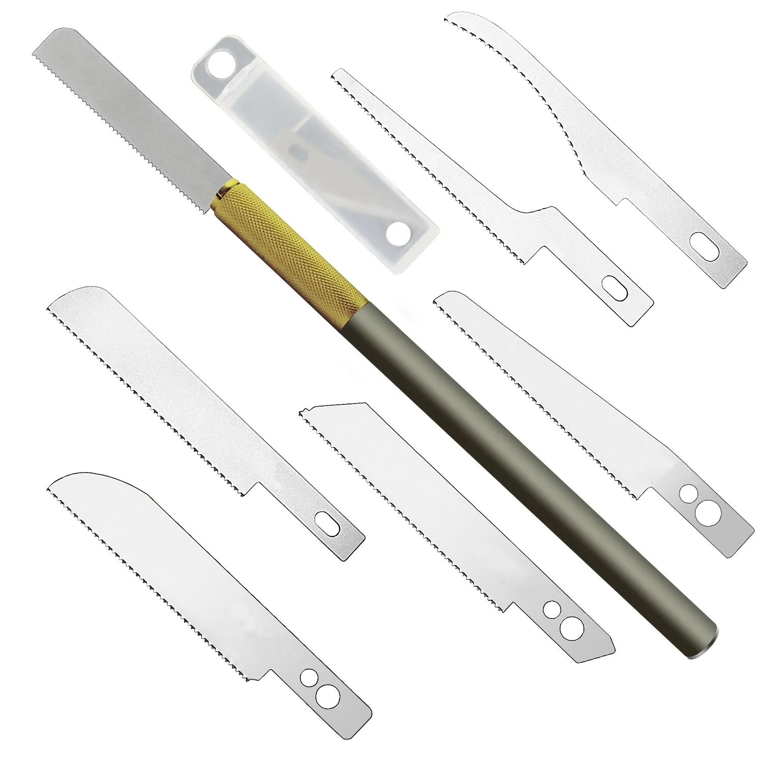 Joystar Hand Saw Model Craft Tools with 8 Pcs Blades Modelling Knife Hobby DIY Saw Hacksaw Tool Kit for Hand Hoppy Cutting