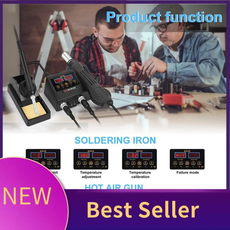 

8898 Hot Air Desoldering Station 750W Dual Digital Display 2-In-1 Temperature-Controlled EU Plug