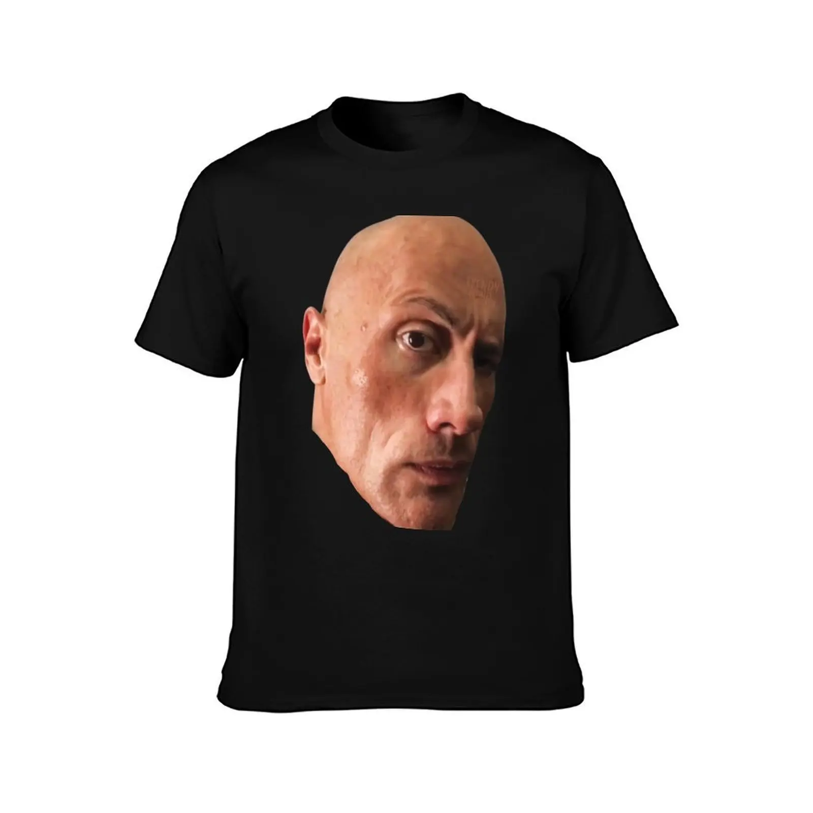 The Rock Eyebrow Raise Face Meme T-Shirt, Summer Casual Cotton Tee, Oversized Streetwear Tops, Vintage Graphic Print
