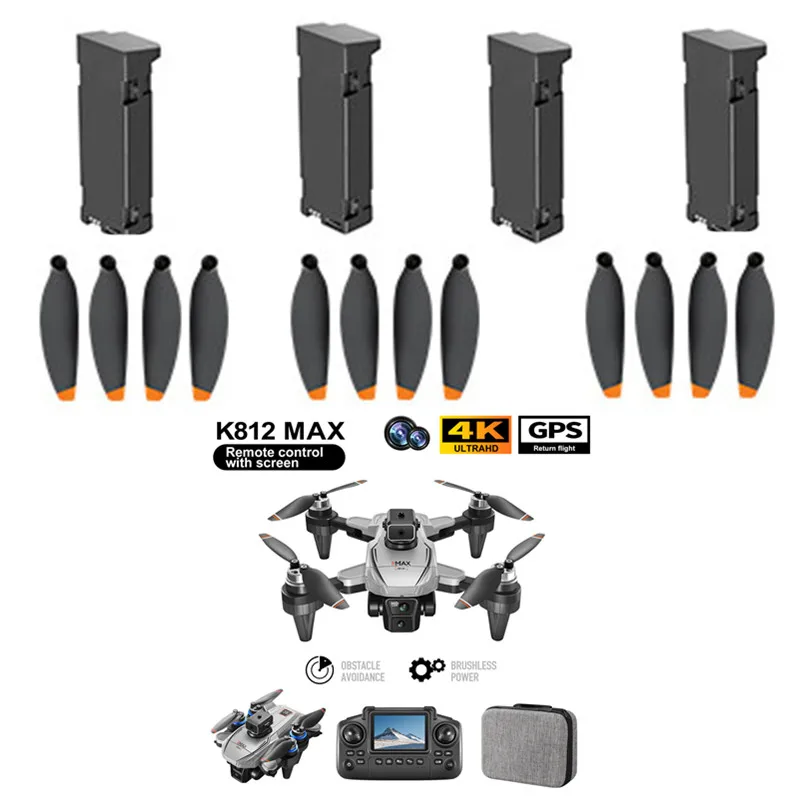 K812 MAX Drone Battery 3.7V 2000MAH battery propeller for K812 MAX Screen Drone Parts K812MAX Dron Battery K812 MAX GPS Drone