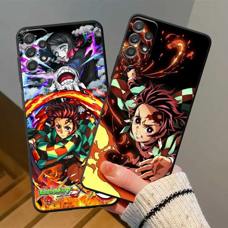 Demon Slayer Nezuko Anime Phone Case for Samsung Galaxy A12 A53 A52 A13 A51 A14 A71 A72 A73 A33 A21s Silicone Funda