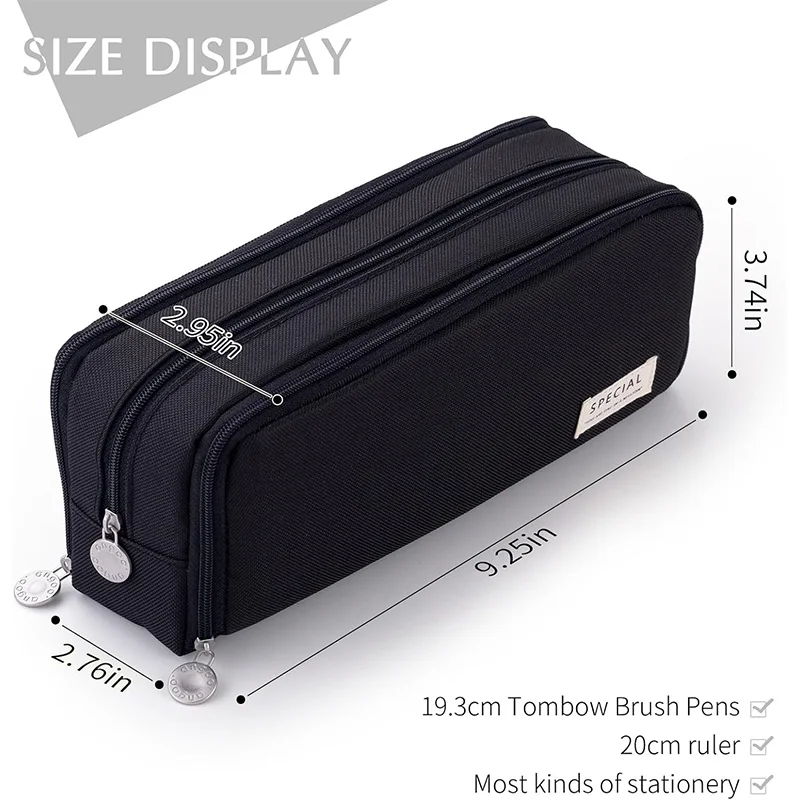 School Student Pencil Case Multi Layer Large Capacity Cosmetic Travel Storage Bag School Supplies Pouch Pen Bag for Men Women